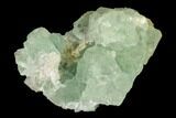 Green Cuboctahedral Fluorite with Quartz - China #160703-1